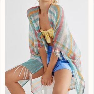 Free People Tan Lines Woven Kimono